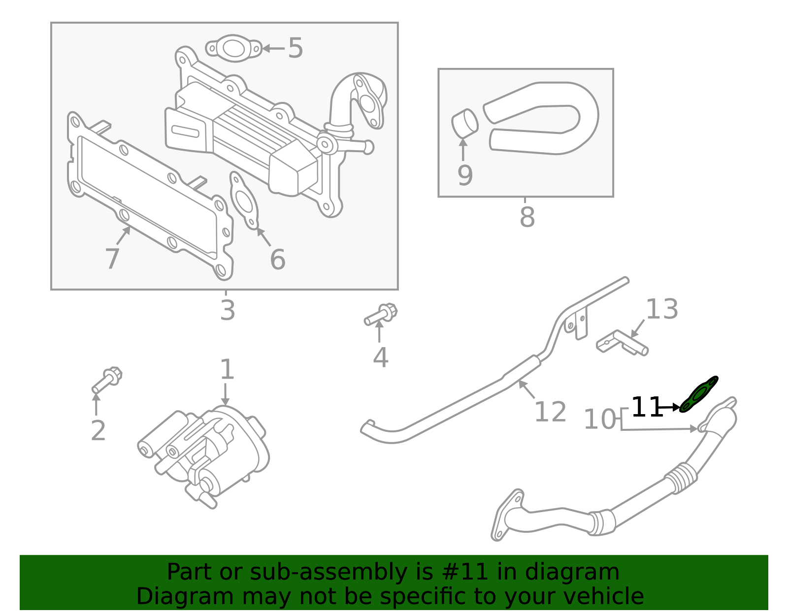 2021-2025 Hyundai Exhaust Gas Re-Circulation (Egr) Valve Gasket 28493 ...