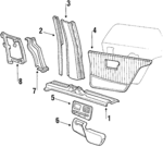 12397383 - Body: Pillar Trim for Pontiac: Bonneville Image