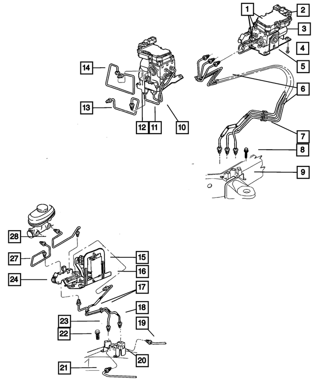 6100583 - Service Brakes: Hex Head Screw And Washer, Mounting for Mopar Image