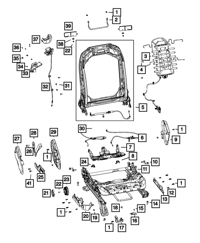 68282870AC - Interior Trim: Support Lumbar for Mopar Image