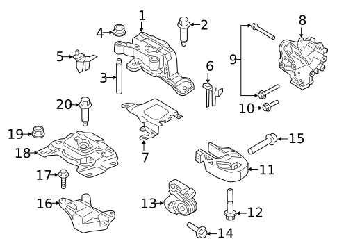 Engine & Trans Mounting for 2015 Ford Transit Connect #0