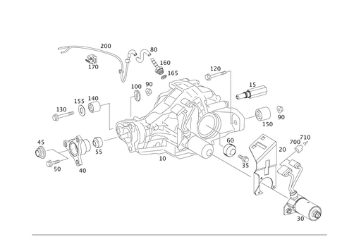 Rear Axle Housing with Differential for 2006 Mercedes-Benz ML500 #0