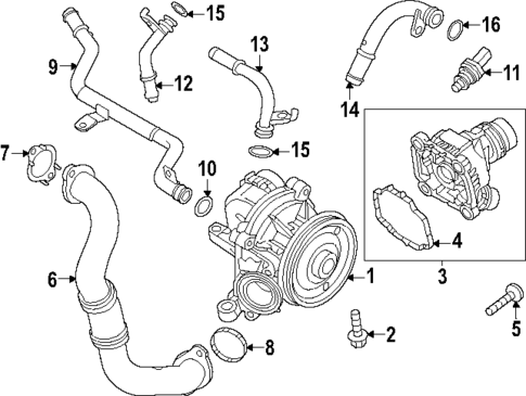 Water Pump for 2025 Volvo XC40 #0