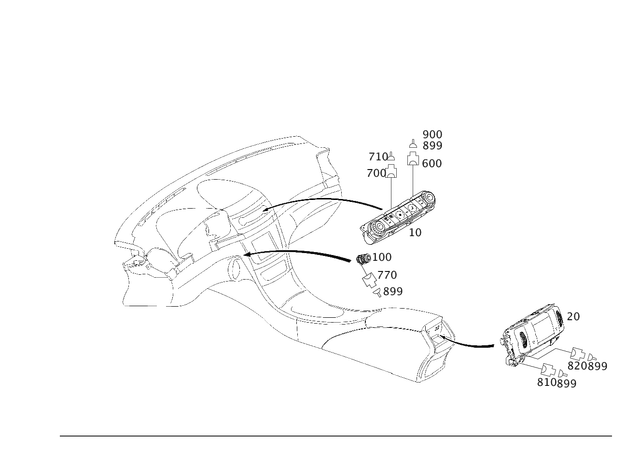 2118303290 - Heating and Ventilation: Operating Unit for Mercedes-Benz Image image
