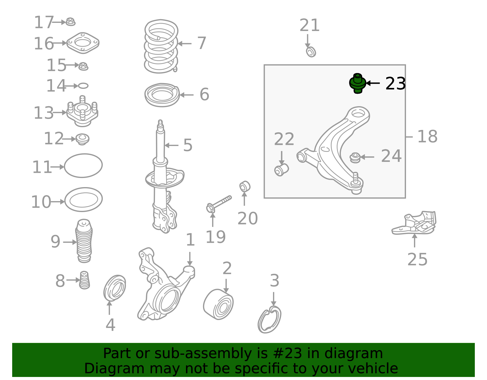 LC62-34-460B - Lower Control Arm Rear Bushing - 2000-2006 Mazda