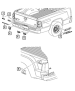55112254AA - Exterior Ornamentation: Decal for Dodge: Dakota Image