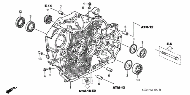 AT Torque Converter Housing (5AT) for 2004 Honda Odyssey #0
