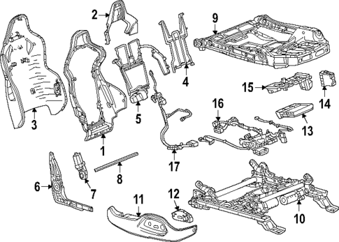 Passenger Seat Components for 2025 Chevrolet Corvette #4