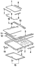 632010604083 - Body: Sunroof Glass for Toyota Image image