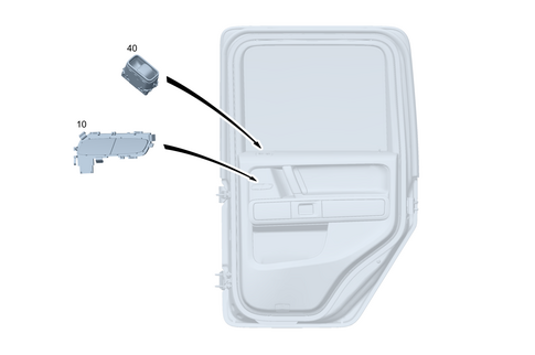 Switch in Rear Door Trim for 2025 Mercedes-Benz G580 #0
