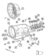 52108472AA - Automatic Transmission 5 Speed [DGJ]: Torque Converter Housing for Mopar Image