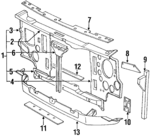 6250092G01 - Cooling System: Support Assembly for Nissan: D21, Pathfinder Image