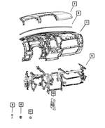 6PB051U1AF - Interior Trim: Base Panel Instrument Panel for Mopar Image