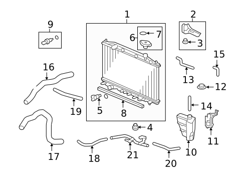 Radiator & Components for 2010 Honda Accord #0