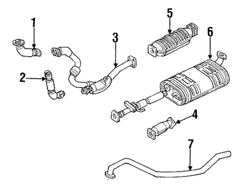 Exhaust Components for 1993 Isuzu Rodeo #0