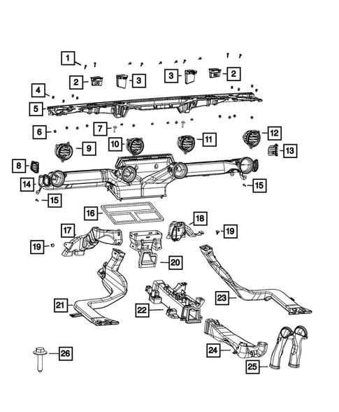 Air Ducts for 2023 Jeep Gladiator #0