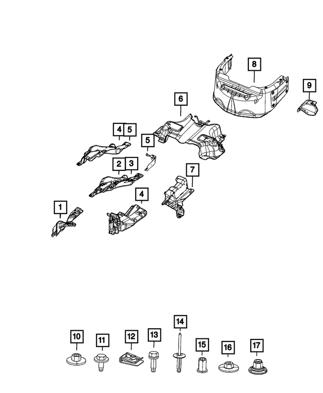 6105096AA - Exhaust: Hex Head Screw for Chrysler: 200 | Dodge: Avenger, Caliber, Charger Daytona, Dart, Durango, Journey | Jeep: Cherokee, Compass, Grand Cherokee, Grand Cherokee L, Grand Cherokee WK, Patriot, Wagoneer S | Ram: 1500, ProMaster 1500, ProMaster 2500, ProMaster 3500 Image