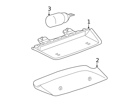 High Mounted Stop Lamp for 2003 Saturn L300 #0