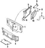 F2TZ16864A - Cooling System: Vertical Support for Ford: Bronco, F-150, F-250, F-350, F-Super Duty Image