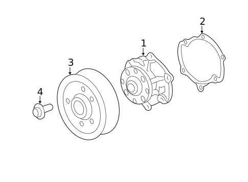 Water Pump for 2010 Cadillac CTS #2