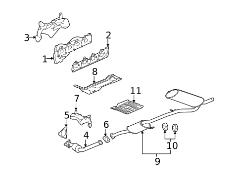 Exhaust Components for 2008 Saturn Vue #1