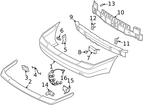 Bumper & Components - Rear for 2006 Volvo S80 #0