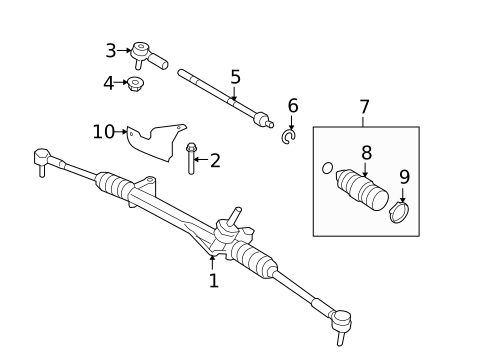 Steering Gear & Linkage for 2008 Mercury Mariner #0