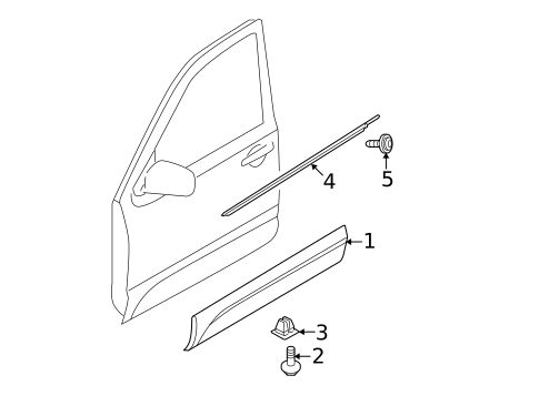 Exterior Trim - Front Door for 2009 Kia Borrego #0
