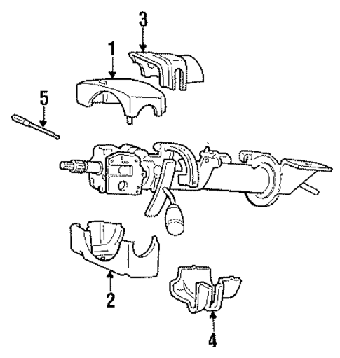 Shroud, Switches & Levers for 1990 Dodge Dynasty #1