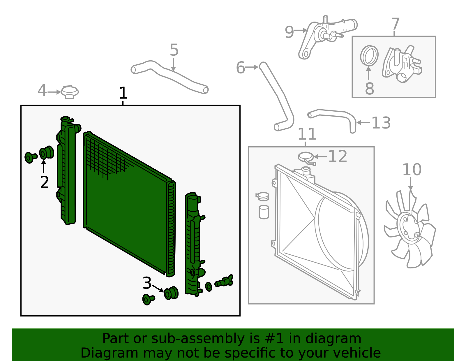 thumbnail interactive-video image 1 of Soillar 3-Piece Radiator Support Kit For Toyota Tacoma 2016-2023 – Upper, Center & Lower 1 of 3