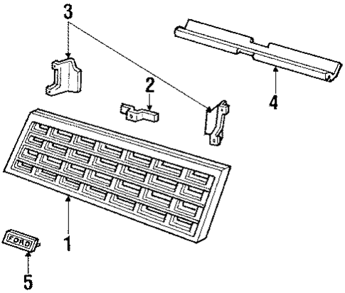 Grille & Components for 1985 Ford Escort #0
