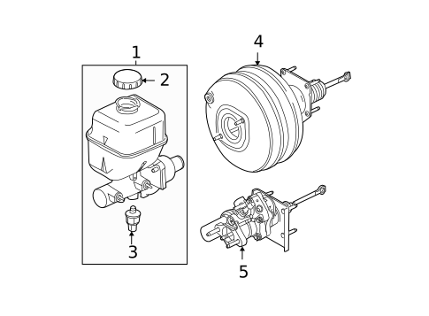 Master Cylinder - Components On Dash Panel for 2010 Ford F-250 Super Duty #0