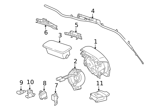 Air Bag Components for 2009 Pontiac Vibe #0