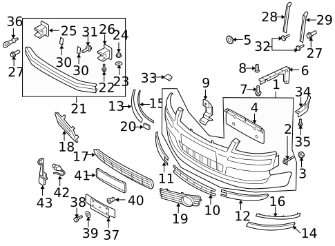 Bumper & Components - Front for 2004 Audi A8 Quattro #0
