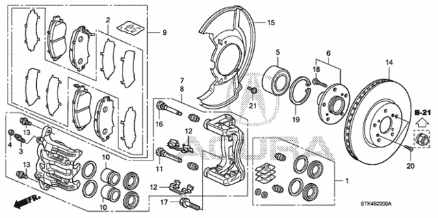 Front Brake for 2009 Acura RDX #0