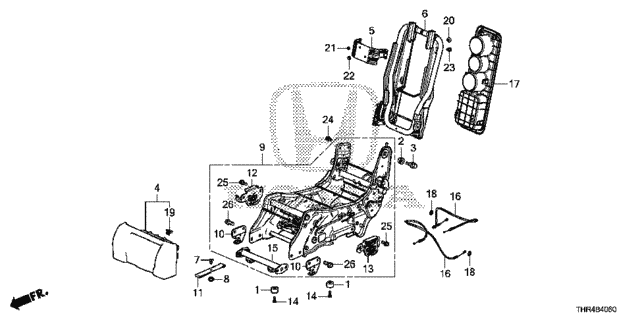 Middle Seat Components (Center) for 2021 Honda Odyssey #0