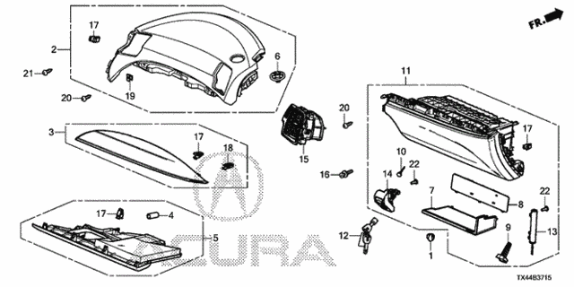 Instrument Panel Garnish (Passenger Side) for 2013 Acura RDX #0