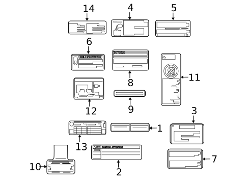 Labels for 2008 Toyota Yaris #0