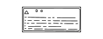 1355A282 - Body: Caution Label for Mitsubishi Image