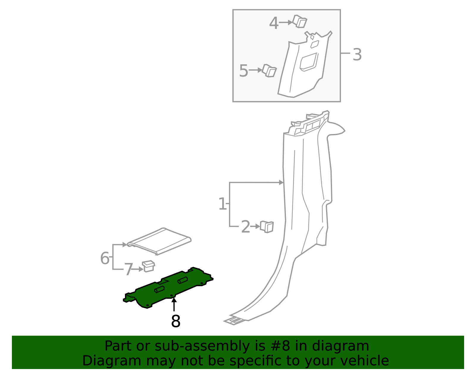 2019-2026 GM Rear Sill Plate Bracket 23416133 GM | GMPartsDirect.com