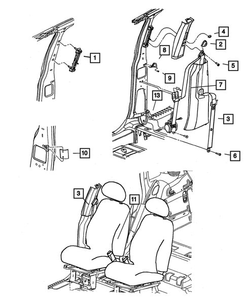 Seat Belts for 2010 Chrysler PT Cruiser #0
