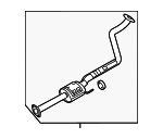 28650A5400 - Exhaust: 2013 Hyundai Elantra GT - Center Muffler for Hyundai: Elantra GT Image