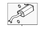 28710A5300 - Exhaust: Muffler &amp; Pipe for Hyundai: Elantra GT Image