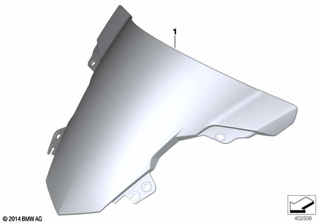 46638540846 - Ergonomics &amp; Comfort: Windshield, Tinted for BMW-Motorrad Image