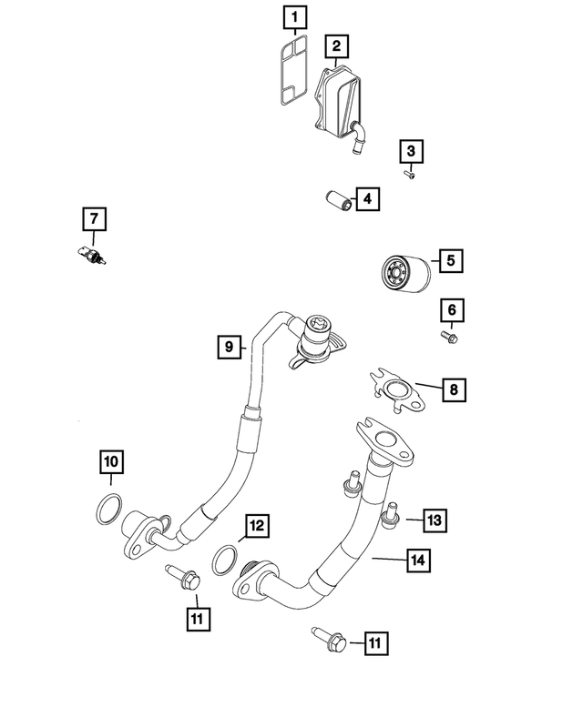 68439852AA - Engine: Oil Cooler Gasket for Mopar Image