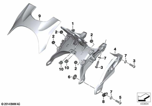 Motorcycle Trim Section, Windshield for 2012 BMW-Motorrad R 1200 R #1