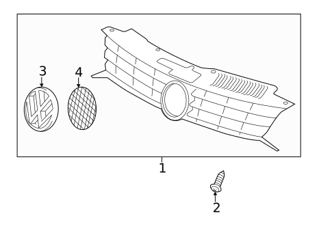 Grille & Components for 2015 Volkswagen Eos #0