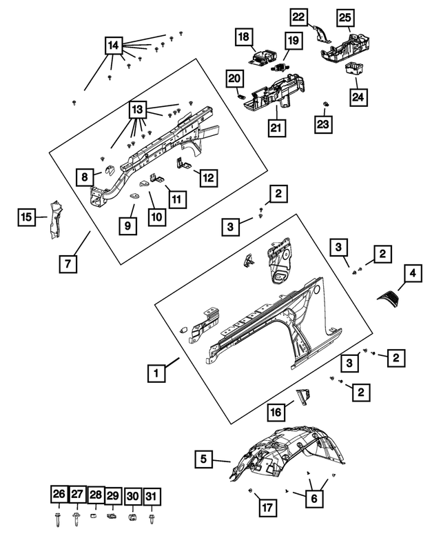 « 68275852AE – Body Sheet Metal Except Doors : Batterie Berceau pour Mopar Image »
