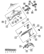 68292729AA - Body Sheet Metal Except Doors: Radiator Seal, Left for Mopar Image