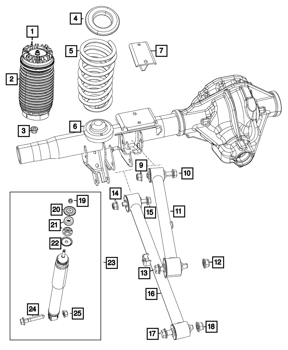 Suspension Shock Absorber Kit - Mopar (68336650AA)